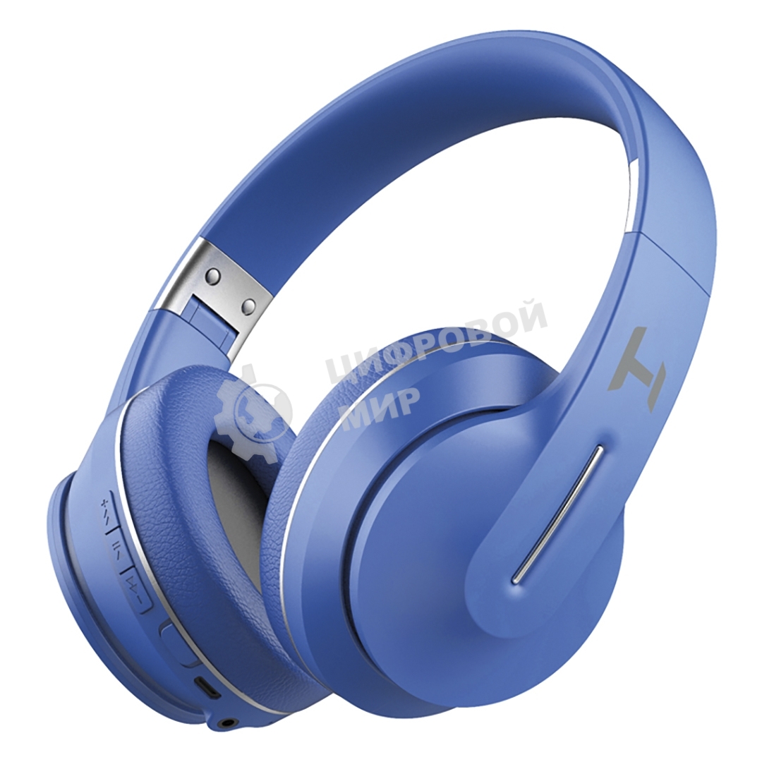 Беспроводные/проводные наушники Harper HB-413 синий, накладные, Bluetooth + проводной, до 8 ч