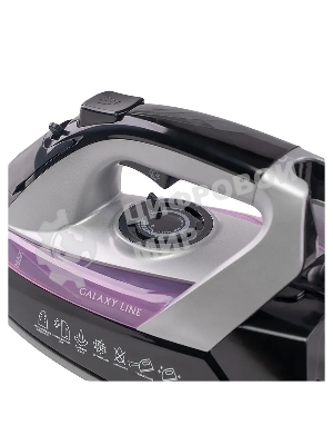 Утюг Galaxy Line GL 6128 фиолетовый/черный, 2200 Вт, 30 г/мин, 140 г/мин, 150 мл