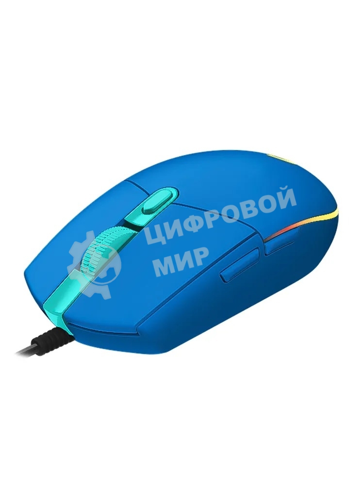 Мышь проводная Logitech G102 LIGHTSYNC синий, 8000 dpi, USB, кнопки - 6