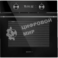 Шкаф духовой электрический Maunfeld AEOH60102B, 60л, дверца с 3 стеклами, черный