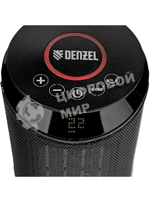 Тепловентилятор керамический Denzel DTFC-2000X, 1000/2000 Вт, 20 м2, 3 режима, пульт, Wi-Fi, термостат