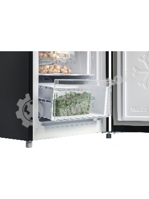 Холодильник Nordfrost RFC 390D NFGB черное матовое стекло двухкамерный 240/95л морозилка снизу