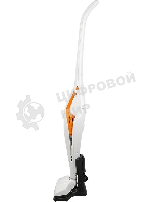 Пылесос вертикальный/ручной Mystery MVC-1118 белый/оранжевый, питание от аккумулятора, 300 Вт, уборка сухая, пылесборник 0.5 л, работа от АКБ max 30 мин
