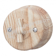 Выключатель поворотный Bironi B1-202-13 2-кл. ОП Лизетта 10А IP20 ретро 4 полож. ABS-пластик карельская сосна