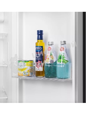 Холодильник Maunfeld MFF177NFB Slim Inverter черный двухкамерный 352/198л морозилка слева, No Frost, Side by Side