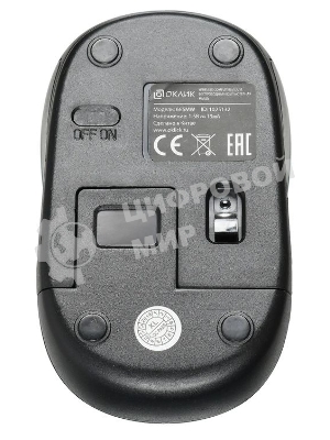 Мышь беспроводная Oklick 665MW черный/синий, 1000 dpi, радиоканал, USB, кнопки - 3