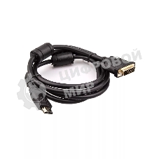 Кабель HDMI AM/DVI(24+1)M, 1.8м, CU, 1080P@60Hz, 2F, VCOM CG484GD-1.8M