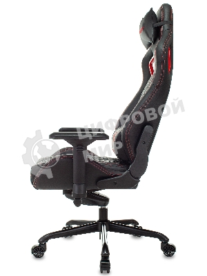 Кресло игровое Knight TITAN черный/красный ромбик эко.кожа с подголов. крестовина металл