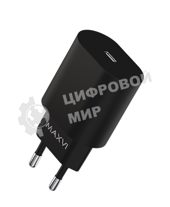 Сетевое зарядное устройство Maxvi SFC-125PD Type-C 3А 25W PD QC3.0 черный