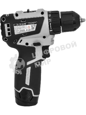 Дрель-шуруповерт ИНТЕРСКОЛ ДА-10/12В 38, 12 В, 3 Ач, 38 Нм, бесщеточный