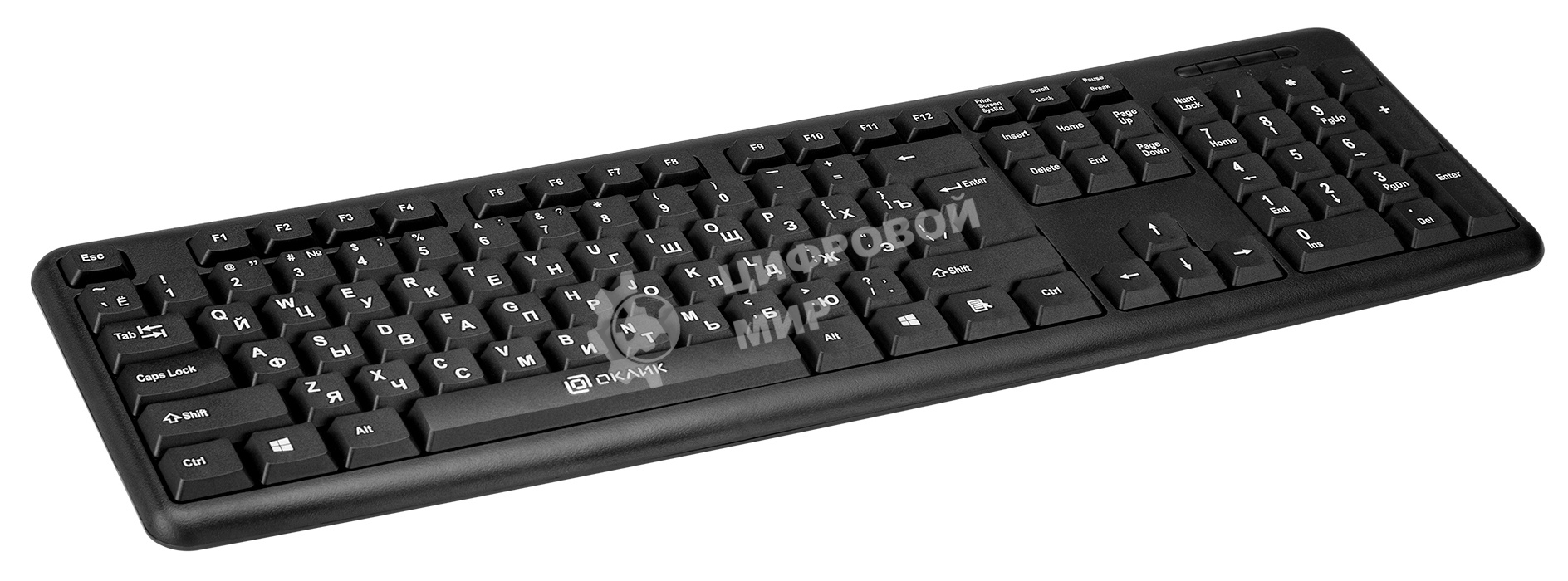 Клавиатура проводная Oklick 180M, PS/2, черный