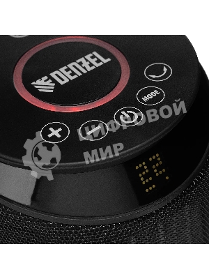 Тепловентилятор керамический Denzel DTFC-2000X, 1000/2000 Вт, 20 м2, 3 режима, пульт, Wi-Fi, термостат
