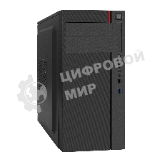 Компьютерный корпус Miditower ExeGate AA-440U-AA400 (ATX, AA400 8 см, 2*USB+1*USB 3.0, аудио, черный)