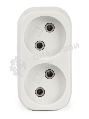 Плоский разветвитель Smartbuy (SBE-10-A02-2) 2 гнезда без заземления плоский 10А 250B