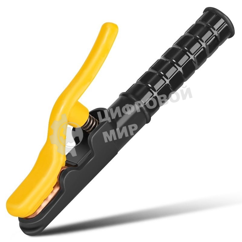 Электрододержатель Deli DL23300A 500гр, макс. сила тока 300A, длина 295мм, диаметр электрода 4,0-6,3мм, площадь поперечного сечения кабеля 35-50 кв.мм