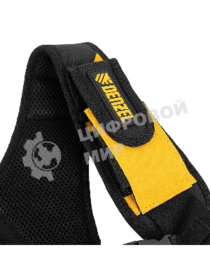 Пояс монтажника усиленный Denzel с лямками, сумки поясные, держатель для молотка