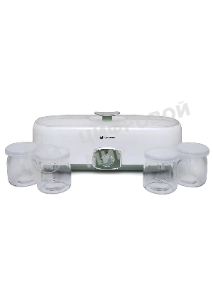 Йогуртница Kitfort KT-2006 20Вт 4б. 180 мл белый/зеленый