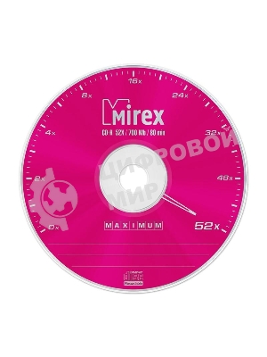 Диск CD-R Mirex 700 Mb, 52х, Maximum, Slim Case (1), (1/200)