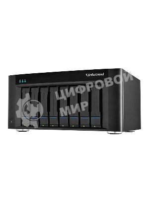 Система хранения данных Infortrend EonStor GSe Pro 100 8bay. Intel Atom 2.4GHz 4C CPU, 1x4Gb non-ECC, 4x1GbE(RJ45), 2x USB 2.0, 2x USB 3.0, 1x Host Board slot, 1xPSU and 8 drive trays (GSe Pro 108-C)