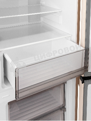 Холодильник Smile SRF348BGT бежевый мрамор двухкамерный 215/95 л морозилка снизу, No Frost