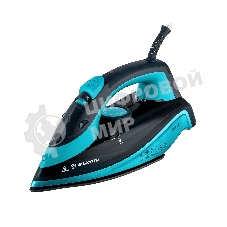 Утюг BRAYER BR4019 голубой/черный, 2400 Вт, 25 г/мин, 140 г/мин, 320 мл