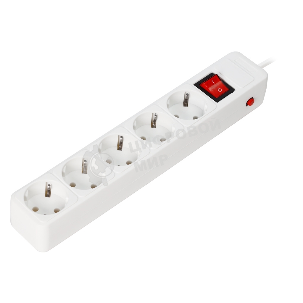 Сетевой фильтр Smartbuy (SBSP-5-30-W) 5 гн х 3,0 м белый