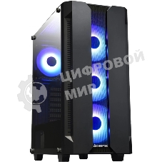 Компьютерный корпус CHIEFTEC HUNTER GS-01B-OP без БП, боковая панель из закаленного стекла, 3xARGB LED 120мм вентилятора спереди, 1xARGB LED 120мм вентилятор сзади, черный, ATX