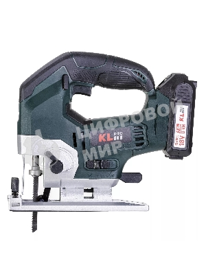 Лобзик электрический профессиональный бесщеточный KLPRO KLDT18B-20 (18В, Li-ion-2шт, 2.0А·ч, патрубок для пылесоса, полотна (дерево/металл, З/У, кейс)