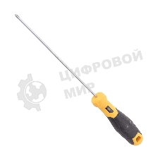 Крестовая отвертка Deli DL633150 PH0x150мм CR-V, Двухкомпонентная ручка. Хромированная.