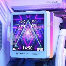 Водяное охлаждение для процессора Thermalright Grand Vision 360 (360mm, LED, White, ARGB/Fans: 3x120mm, 80.45CFM, 29.4dBA, 2150RPM/Pump height 72.5mm, 6400RPM, Rad thickness 27mm/S: 1700, 1200, 1851, 115X, 2011, 2066, AM5, AM4)