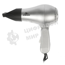 Фен Добрыня DO-2007 серебристый/черный, 1200 Вт, компактный