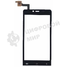Сенсорное стекло (тачскрин) для Micromax Q370, черное