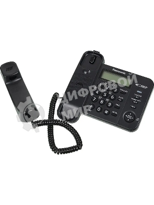 Телефон проводной Panasonic KX-TS2356RUB черный АОН,Caller ID,ЖКД,блокировка набора,выключение микрофона