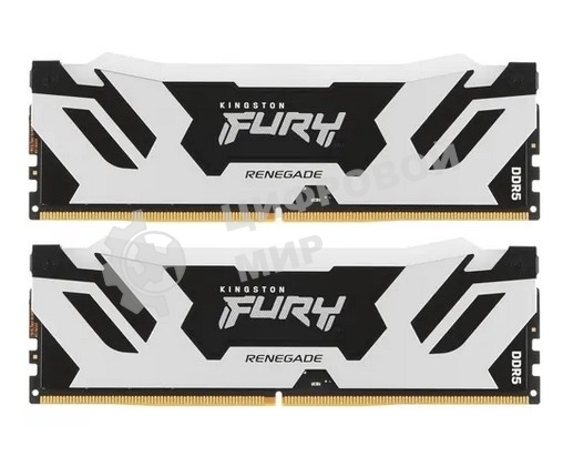 Оперативная память Kingston Fury Renegade, DDR5, 96Gb (2x48GB), 6000MHz, CL32, DIMM, с радиаторами, cеребристый/черный