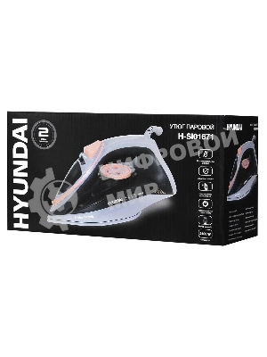 Утюг Hyundai H-SI01671 голубой, 2400 Вт, 20 г/мин, 160 г/мин, 250 мл