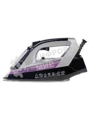 Утюг Galaxy Line GL 6128 фиолетовый/черный, 2200 Вт, 30 г/мин, 140 г/мин, 150 мл