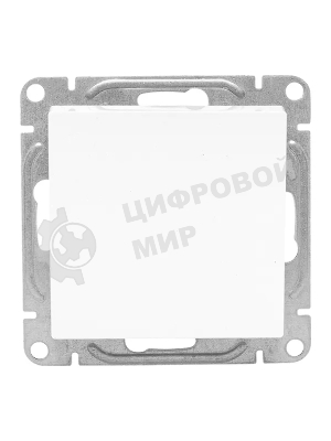 Механизм выключателя EKF UP1-SWW-11 одноклавишный, проходной, белый Эпика