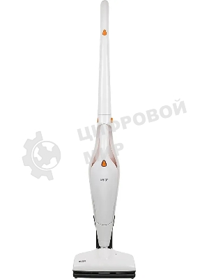 Пылесос вертикальный/ручной Mystery MVC-1118 белый/оранжевый, питание от аккумулятора, 300 Вт, уборка сухая, пылесборник 0.5 л, работа от АКБ max 30 мин
