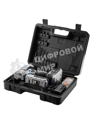 Дрель-шуруповерт Deko DKCD20V ONE+, 20 В, 2 Ач, 45 Нм, щеточный