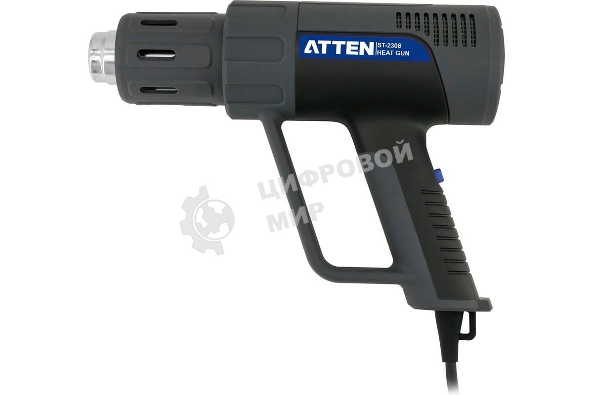 Фен технический ручной цифровой Atten ST-2308 230В, 2100 Вт, 50-650℃, светодиодное меню
