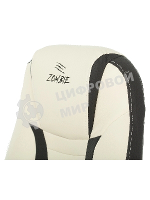 Кресло Бюрократ Zombie 8 белый/черный, экокожа, 120 кг, механизм качания