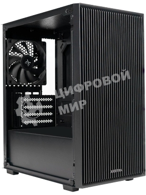 Компьютерный корпус XASTRA A307M 2BK SI Black mATX/Mesh/Metal left panel/2x120мм PWM FC black fans/A307M-2FC12BK-SI