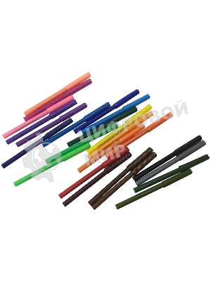 Фломастеры Silwerhof Eco 7.5мм 125мм, вентилируемый колпачок, 24 цвета, пакет с европодвесом