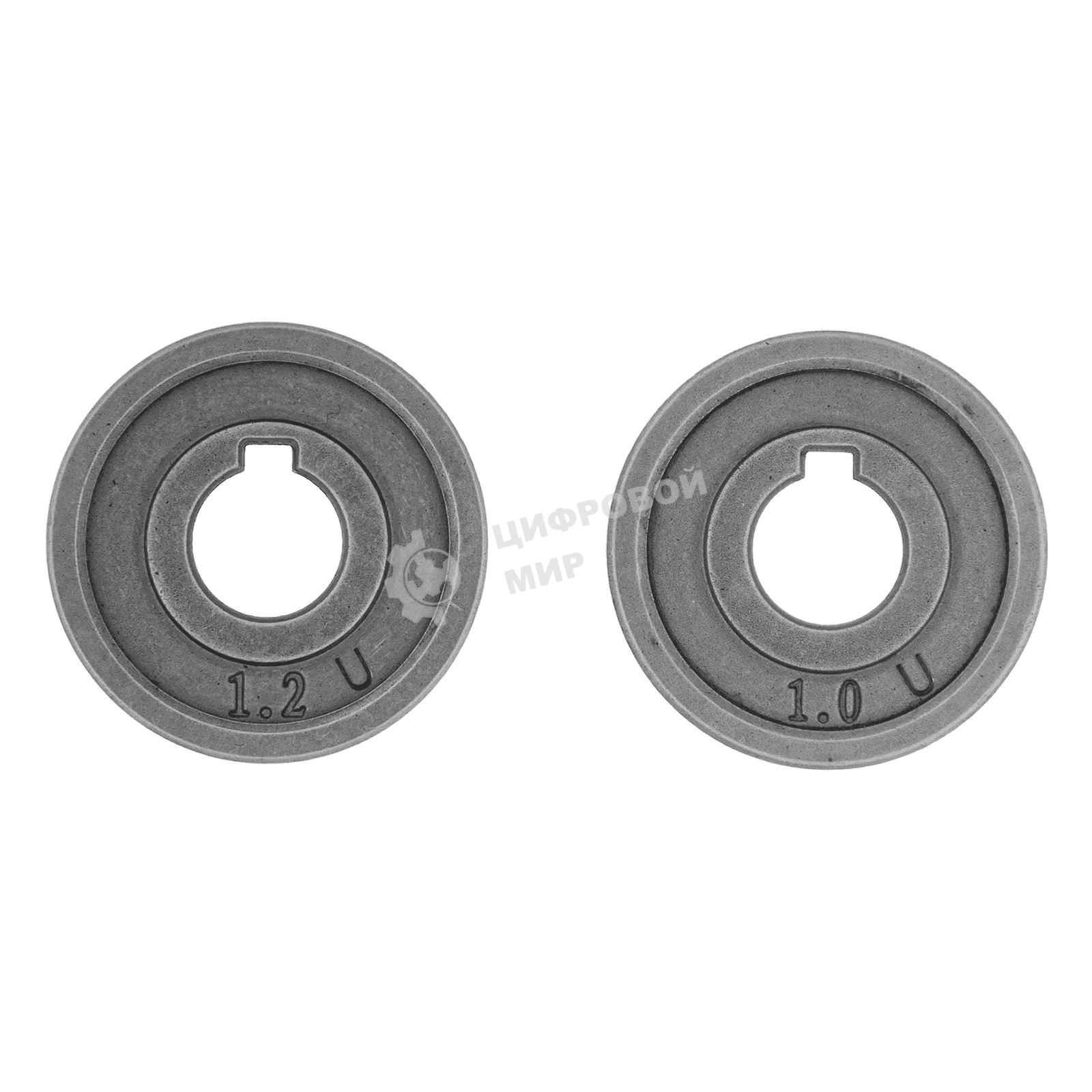 Подающий ролик Denzel U профиль под алюминиевую проволоку 1,0-1,2 мм, 2 шт