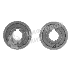 Подающий ролик Denzel U профиль под алюминиевую проволоку 1,0-1,2 мм, 2 шт