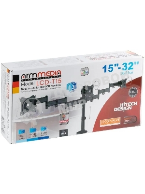 Кронштейн для мониторов Arm Media LCD-T15 черный 15