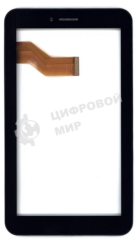 Сенсорное стекло (тачскрин) для Irbis TX70. черное с рамкой