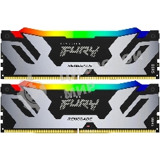 Оперативная память Kingston Fury Renegade, DDR5, 96Gb (2x48GB), 6000MHz, CL32, DIMM, с радиаторами, cеребристый/черный