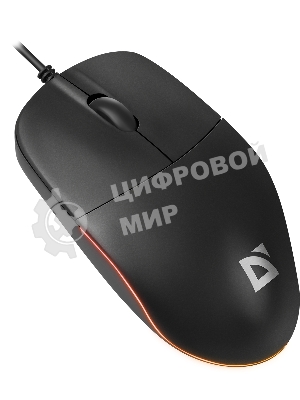 Мышь проводная Defender Azora MB-241 черный, 1200 dpi, USB, кнопки - 3