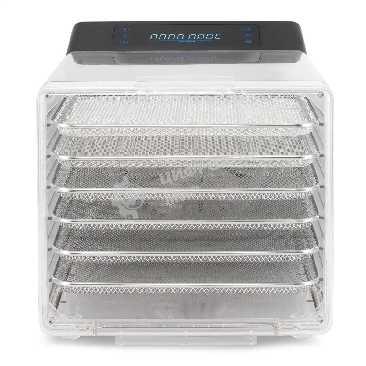 Сушка для фруктов и овощей Hyundai HYFD-8800 12под. 600 Вт, черный